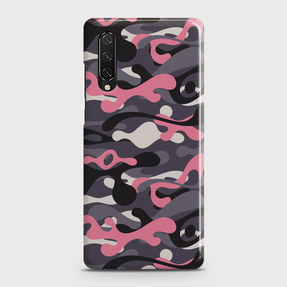 Huawei Y9s Cover - Camo Series - Pink & Grey Design - Matte Finish - Snap On Hard Case with LifeTime Colors Guarantee