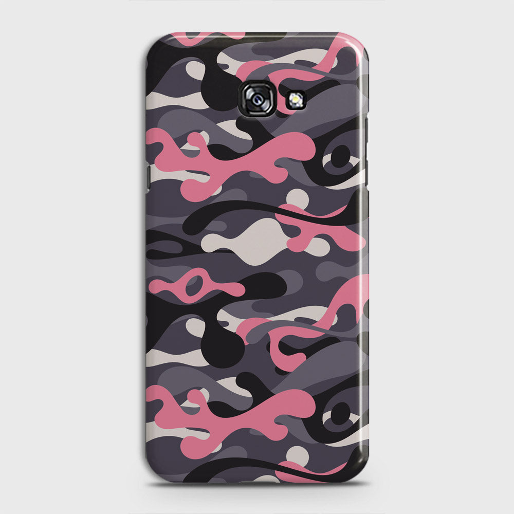 Samsung Galaxy A3 2017 Cover - Camo Series - Pink & Grey Design - Matte Finish - Snap On Hard Case with LifeTime Colors Guarantee