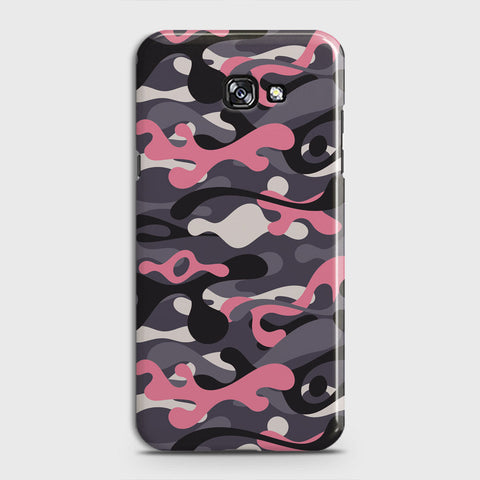 Samsung Galaxy A3 2017 Cover - Camo Series - Pink & Grey Design - Matte Finish - Snap On Hard Case with LifeTime Colors Guarantee