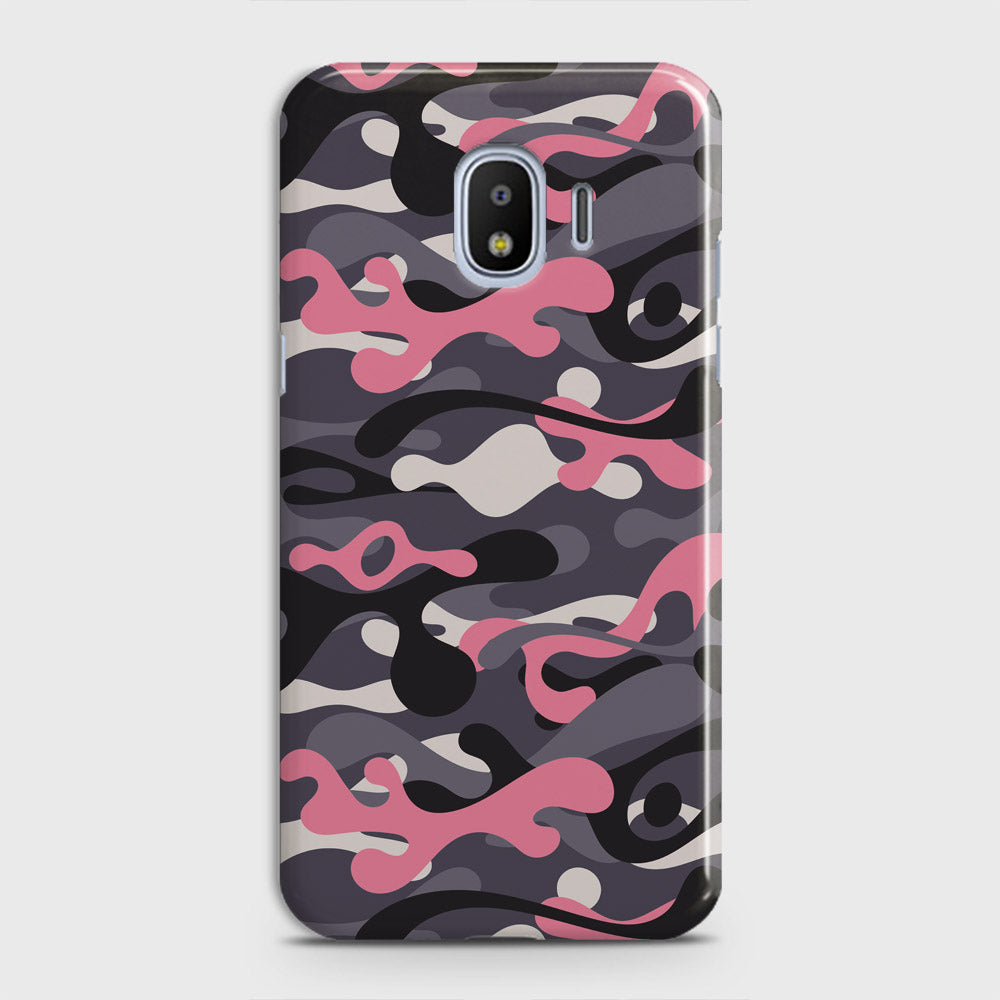 Samsung Galaxy J4 2018 Cover - Camo Series - Pink & Grey Design - Matte Finish - Snap On Hard Case with LifeTime Colors Guarantee
