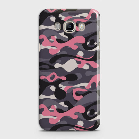 Samsung Galaxy J5 2016 / J510 Cover - Camo Series - Pink & Grey Design - Matte Finish - Snap On Hard Case with LifeTime Colors Guarantee