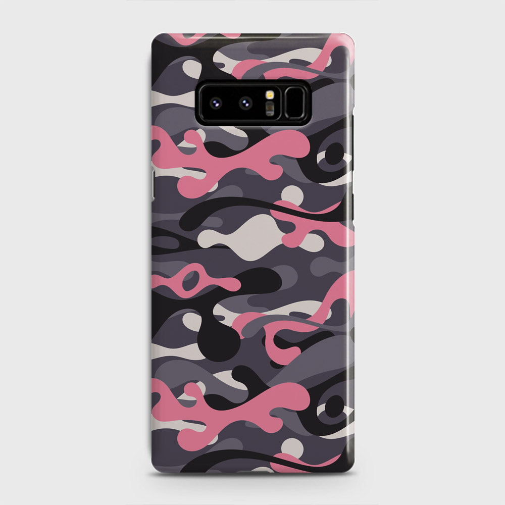 Samsung Galaxy Note 8 Cover - Camo Series - Pink & Grey Design - Matte Finish - Snap On Hard Case with LifeTime Colors Guarantee