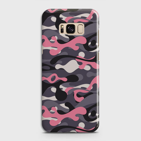 Samsung Galaxy S8 Plus Cover - Camo Series - Pink & Grey Design - Matte Finish - Snap On Hard Case with LifeTime Colors Guarantee