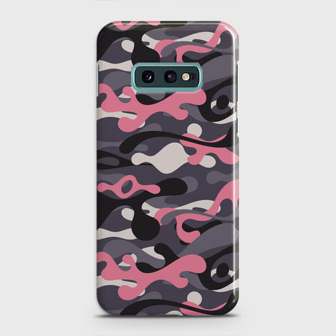 Samsung Galaxy S10e Cover - Camo Series - Pink & Grey Design - Matte Finish - Snap On Hard Case with LifeTime Colors Guarantee
