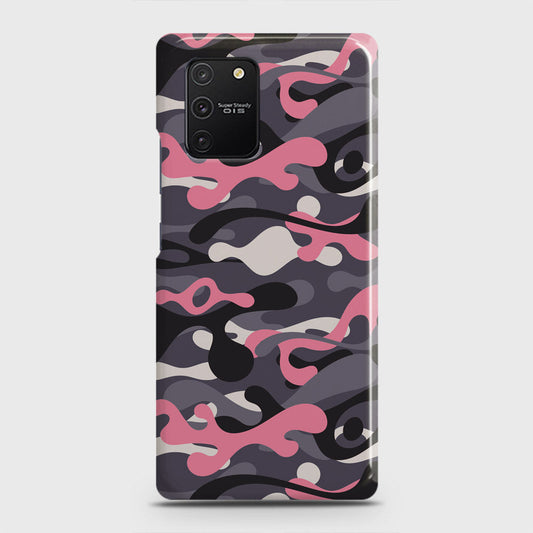 Samsung Galaxy M80s Cover - Camo Series - Pink & Grey Design - Matte Finish - Snap On Hard Case with LifeTime Colors Guarantee