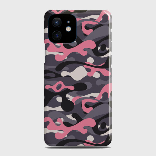 iPhone 12 Mini Cover - Camo Series - Pink & Grey - Matte Finish - Snap On Hard Case with LifeTime Colors Guarantee