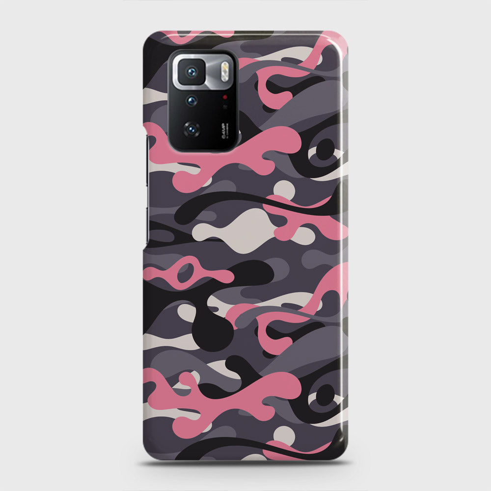 Xiaomi Poco X3 GT Cover - Camo Series - Pink & Grey Design - Matte Finish - Snap On Hard Case with LifeTime Colors Guarantee