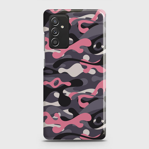 Samsung Galaxy M52 5G Cover - Camo Series - Pink & Grey Design - Matte Finish - Snap On Hard Case with LifeTime Colors Guarantee