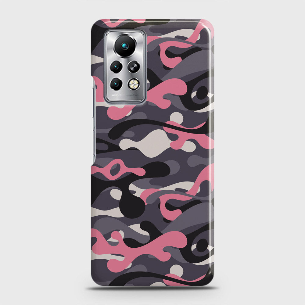 Infinix Note 11 Pro Cover - Camo Series - Pink & Grey Design - Matte Finish - Snap On Hard Case with LifeTime Colors Guarantee