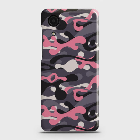 Samsung Galaxy A03 Core Cover - Camo Series - Pink & Grey Design - Matte Finish - Snap On Hard Case with LifeTime Colors Guarantee