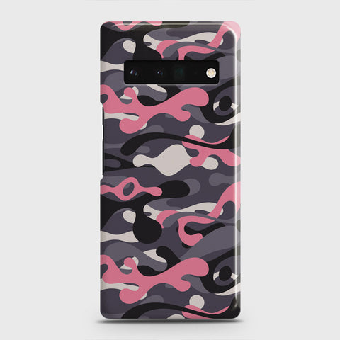 Google Pixel 6 Pro Cover - Camo Series - Pink & Grey - Matte Finish - Snap On Hard Case with LifeTime Colors Guarantee