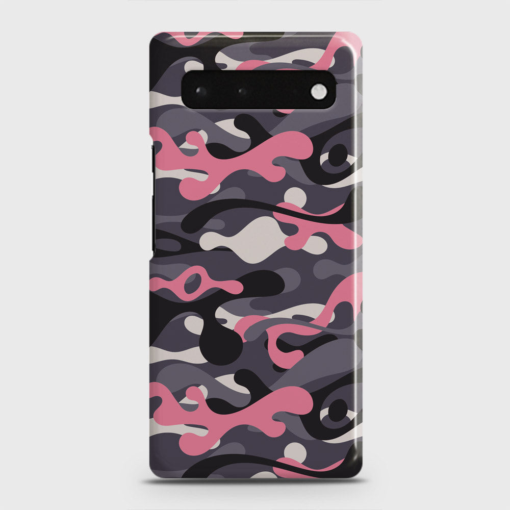 Google Pixel 6 Cover - Camo Series - Pink & Grey - Matte Finish - Snap On Hard Case with LifeTime Colors Guarantee