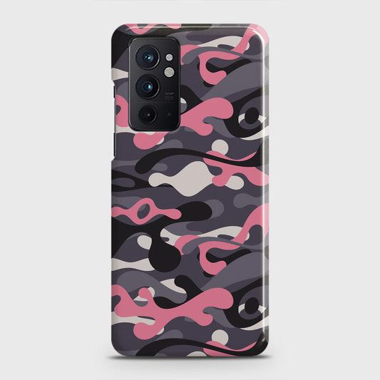 OnePlus 9RT 5G Cover - Camo Series - Pink & Grey Design - Matte Finish - Snap On Hard Case with LifeTime Colors Guarantee
