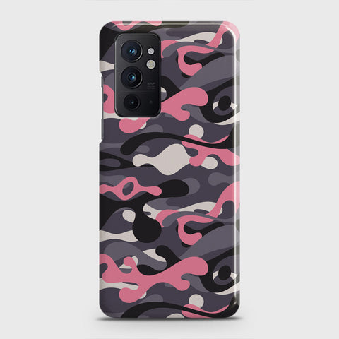 OnePlus 9RT 5G Cover - Camo Series - Pink & Grey Design - Matte Finish - Snap On Hard Case with LifeTime Colors Guarantee