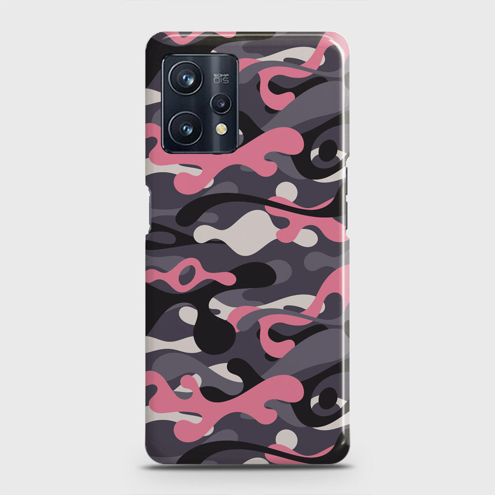 Realme 9 Pro Plus Cover - Camo Series - Pink & Grey Design - Matte Finish - Snap On Hard Case with LifeTime Colors Guarantee