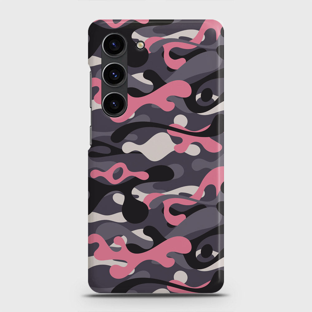Samsung Galaxy S23 Plus Cover - Camo Series - Pink & Grey Design - Matte Finish - Snap On Hard Case with LifeTime Colors Guarantee