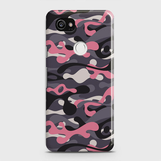 Google Pixel 2 XL Cover - Camo Series - Pink & Grey - Matte Finish - Snap On Hard Case with LifeTime Colors Guarantee
