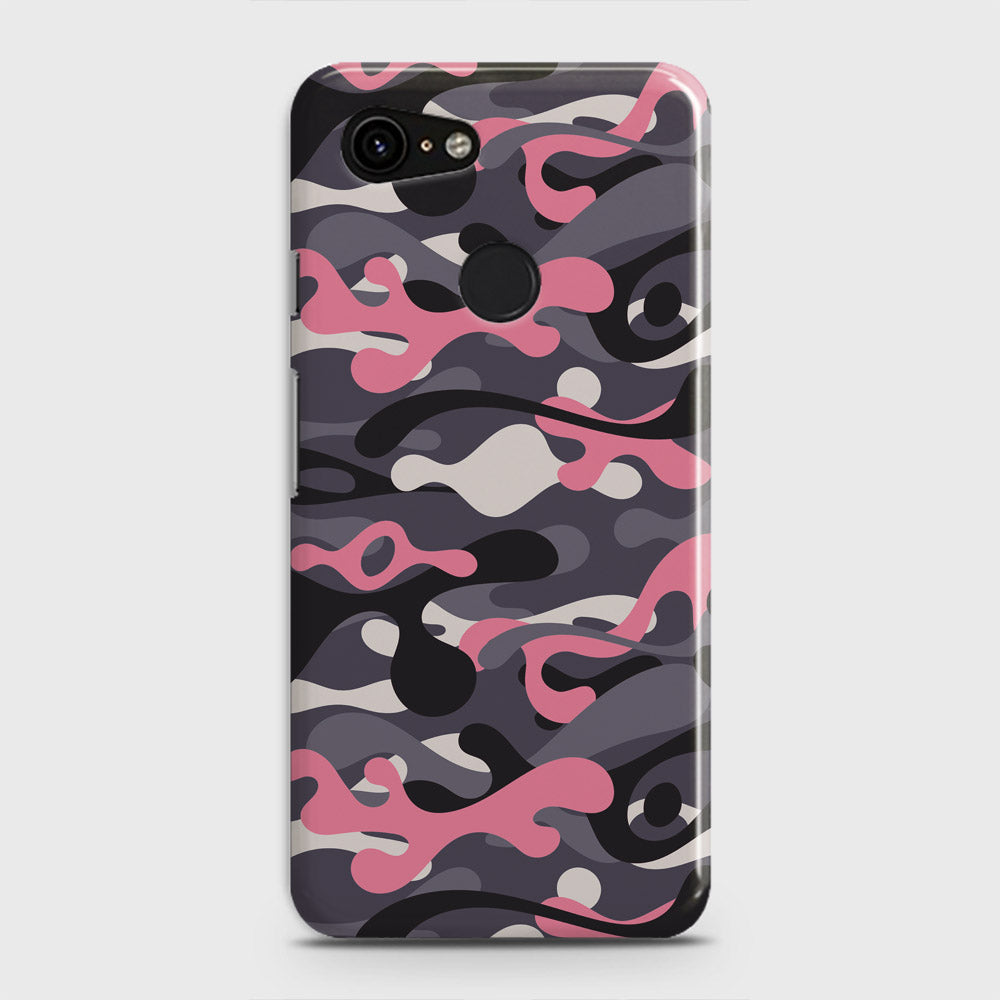 Google Pixel 3 Cover - Camo Series - Pink & Grey - Matte Finish - Snap On Hard Case with LifeTime Colors Guarantee