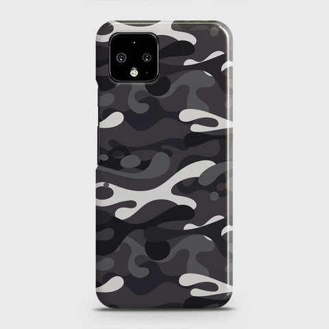 Google Pixel 4 Cover - Camo Series - White & Grey - Matte Finish - Snap On Hard Case with LifeTime Colors Guarantee