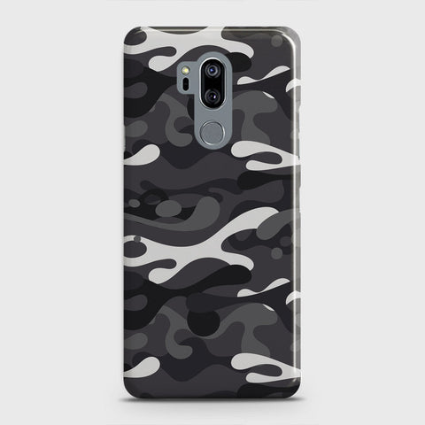 LG G7 ThinQ Cover - Camo Series - White & Grey Design - Matte Finish - Snap On Hard Case with LifeTime Colors Guarantee