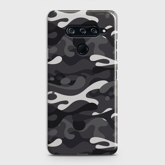 LG V40 ThinQ Cover - Camo Series - White & Grey Design - Matte Finish - Snap On Hard Case with LifeTime Colors Guarantee