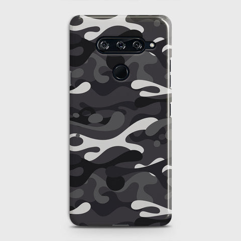 LG V40 ThinQ Cover - Camo Series - White & Grey Design - Matte Finish - Snap On Hard Case with LifeTime Colors Guarantee