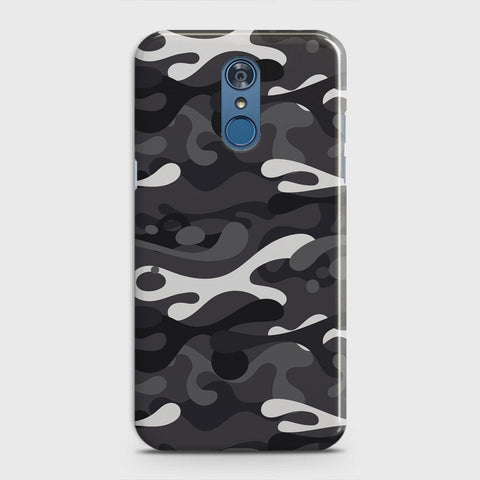 LG Q7 Cover - Camo Series - White & Grey Design - Matte Finish - Snap On Hard Case with LifeTime Colors Guarantee