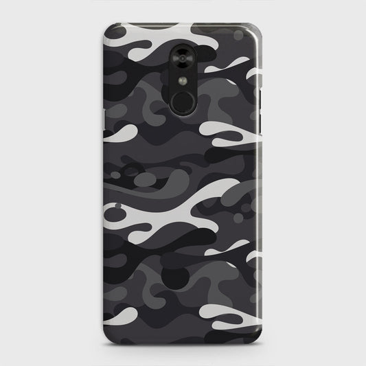 LG Stylo 4 Cover - Camo Series - White & Grey Design - Matte Finish - Snap On Hard Case with LifeTime Colors Guarantee