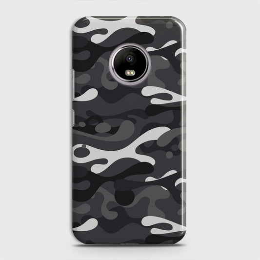 Motorola E4 Cover - Camo Series - White & Grey Design - Matte Finish - Snap On Hard Case with LifeTime Colors Guarantee