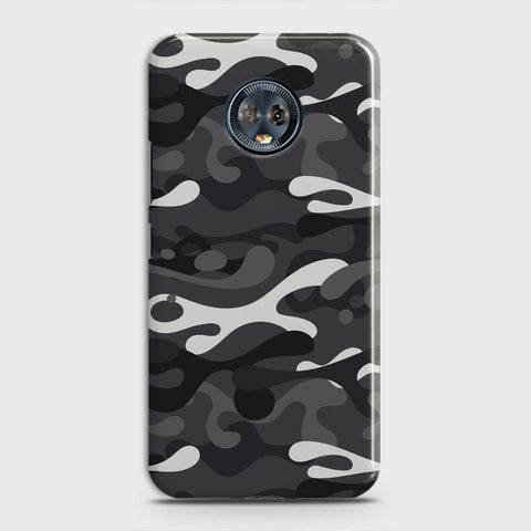 Motorola Moto G6 Plus Cover - Camo Series - White & Grey Design - Matte Finish - Snap On Hard Case with LifeTime Colors Guarantee