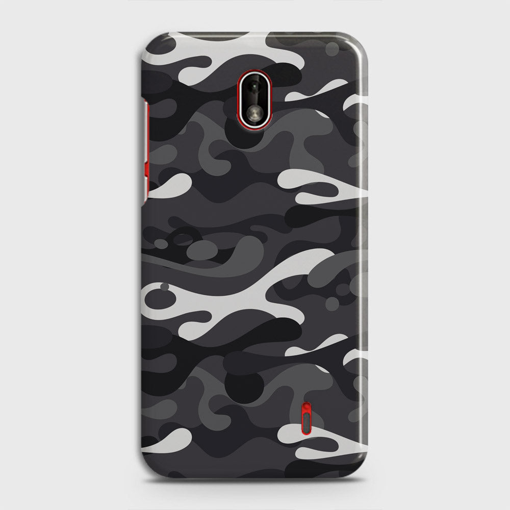 Nokia 1 Plus Cover - Camo Series - White & Grey Design - Matte Finish - Snap On Hard Case with LifeTime Colors Guarantee