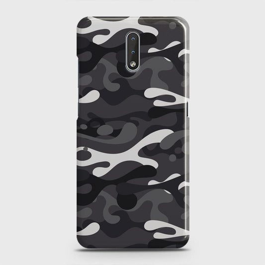 Nokia 2.3 Cover - Camo Series - White & Grey Design - Matte Finish - Snap On Hard Case with LifeTime Colors Guarantee