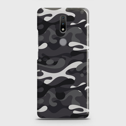 Nokia 2.4 Cover - Camo Series - White & Grey Design - Matte Finish - Snap On Hard Case with LifeTime Colors Guarantee