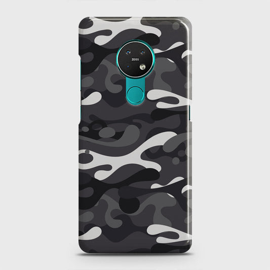 Nokia 6.2 Cover - Camo Series - White & Grey Design - Matte Finish - Snap On Hard Case with LifeTime Colors Guarantee