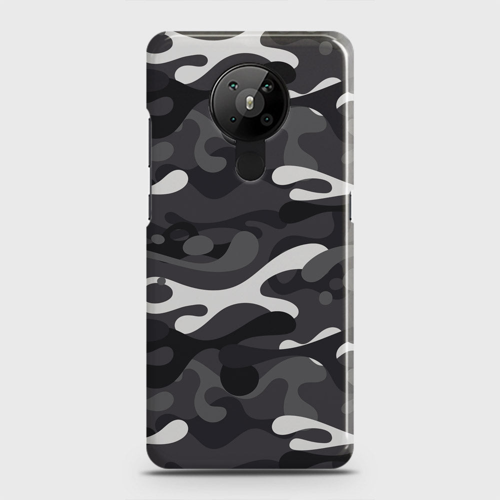 Nokia 5.3  Cover - Camo Series - White & Grey Design - Matte Finish - Snap On Hard Case with LifeTime Colors Guarantee