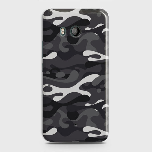 HTC U11  Cover - Camo Series - White & Grey Design - Matte Finish - Snap On Hard Case with LifeTime Colors Guarantee