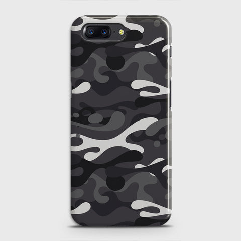 OnePlus 5  Cover - Camo Series - White & Grey Design - Matte Finish - Snap On Hard Case with LifeTime Colors Guarantee