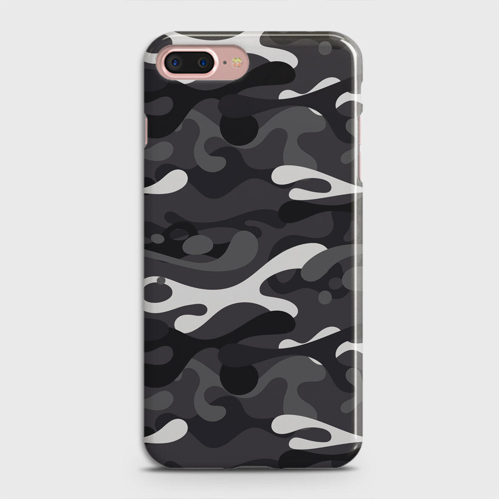 iPhone 8 Plus Cover - Camo Series - White & Grey Design - Matte Finish - Snap On Hard Case with LifeTime Colors Guarantee