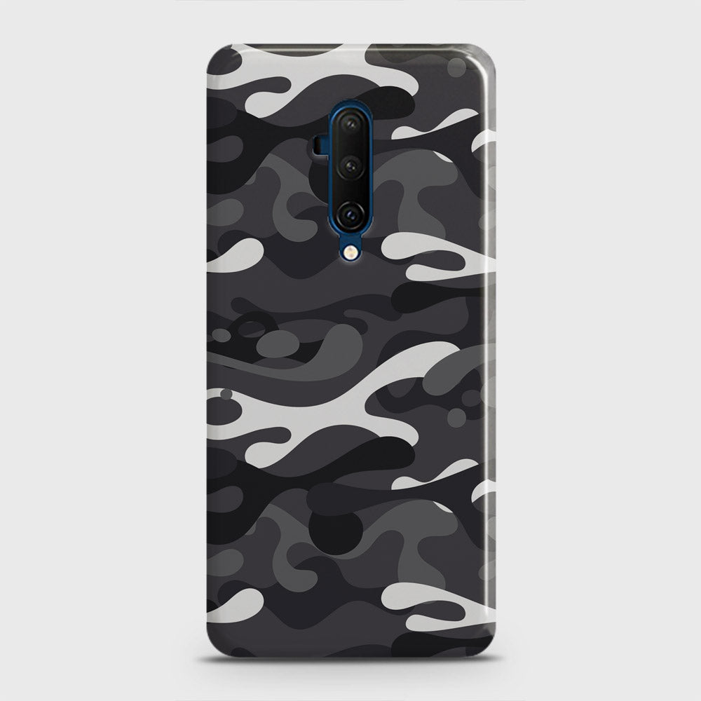 OnePlus 7T Pro  Cover - Camo Series - White & Grey Design - Matte Finish - Snap On Hard Case with LifeTime Colors Guarantee