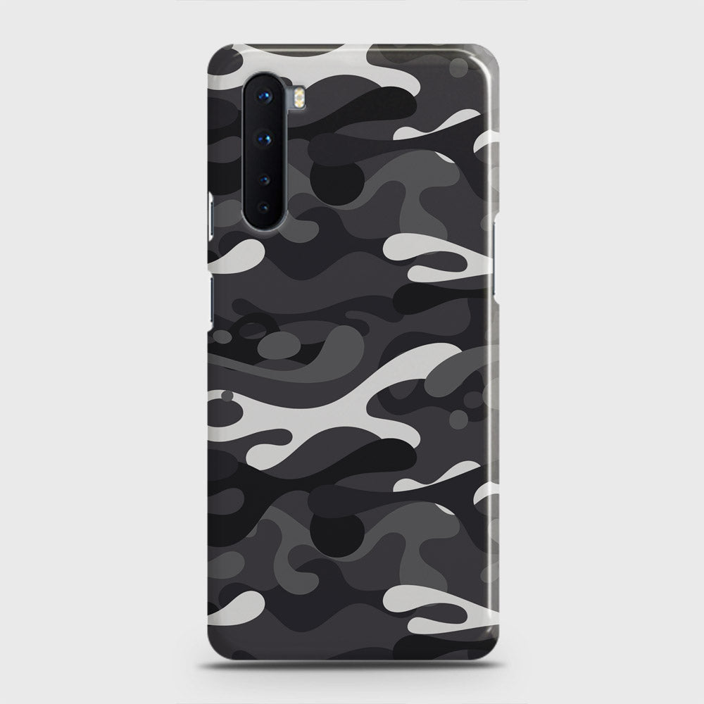 OnePlus Nord  Cover - Camo Series - White & Grey Design - Matte Finish - Snap On Hard Case with LifeTime Colors Guarantee
