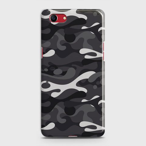 Oppo A1k  Cover - Camo Series - White & Grey Design - Matte Finish - Snap On Hard Case with LifeTime Colors Guarantee