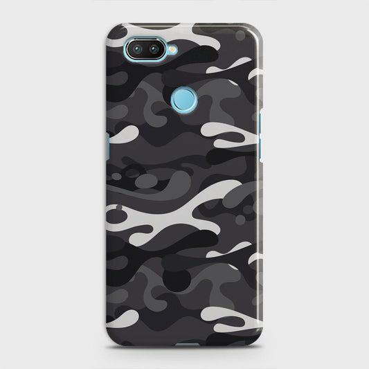 Oppo A5 with Sensor Cut Cover - Camo Series - White & Grey Design - Matte Finish - Snap On Hard Case with LifeTime Colors Guarantee