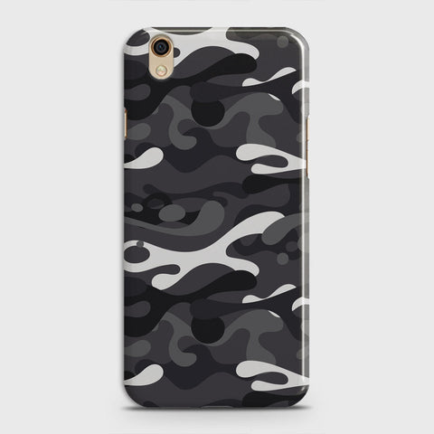 Oppo A37 Cover - Camo Series - White & Grey Design - Matte Finish - Snap On Hard Case with LifeTime Colors Guarantee