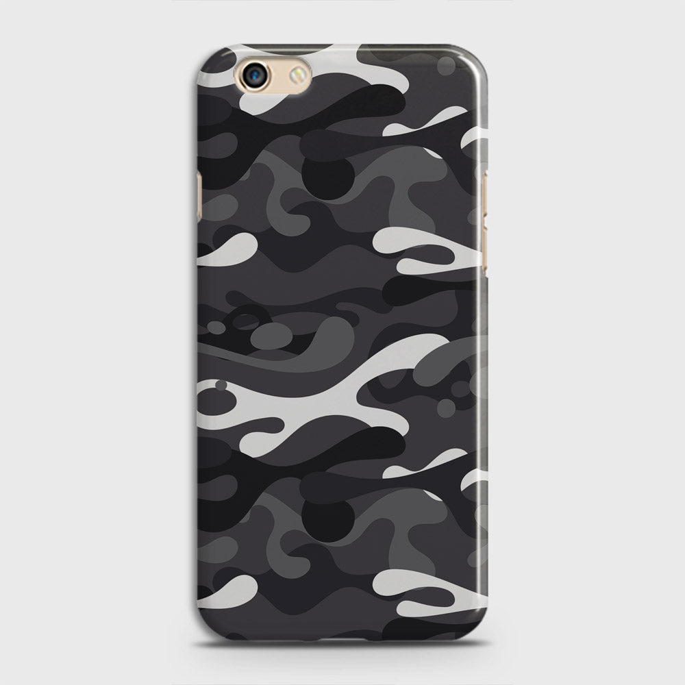 Oppo F1S Cover - Camo Series - White & Grey Design - Matte Finish - Snap On Hard Case with LifeTime Colors Guarantee