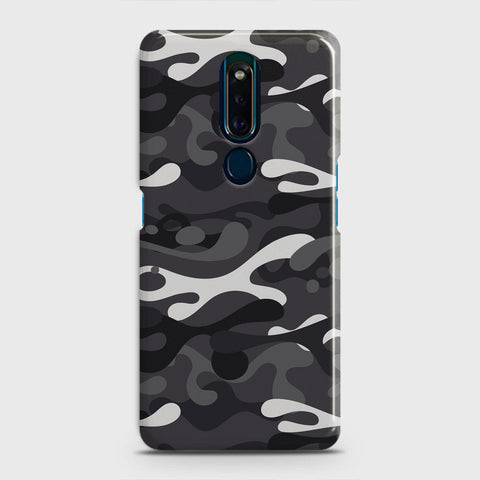 Oppo F11 Pro Cover - Camo Series - White & Grey Design - Matte Finish - Snap On Hard Case with LifeTime Colors Guarantee