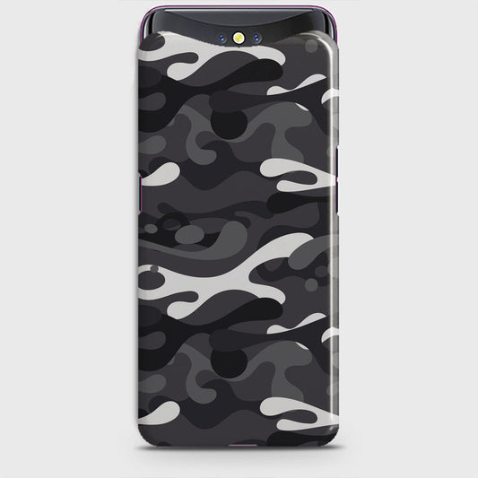 Oppo Find X Cover - Camo Series - White & Grey Design - Matte Finish - Snap On Hard Case with LifeTime Colors Guarantee