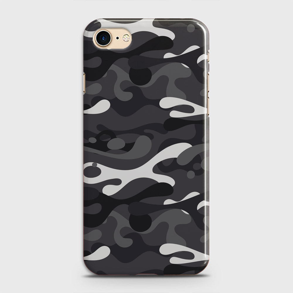 iPhone SE 2020 Cover - Camo Series - White & Grey Design - Matte Finish - Snap On Hard Case with LifeTime Colors Guarantee