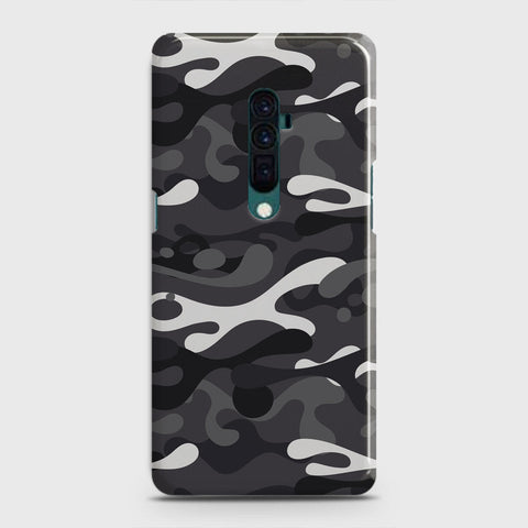 Oppo Reno 10x zoom Cover - Camo Series - White & Grey Design - Matte Finish - Snap On Hard Case with LifeTime Colors Guarantee