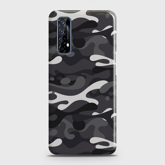 Realme 7 Cover - Camo Series - White & Grey Design - Matte Finish - Snap On Hard Case with LifeTime Colors Guarantee