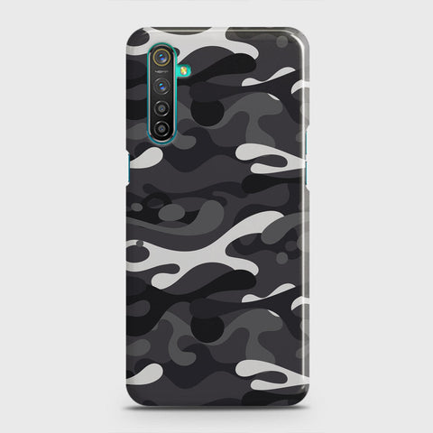 Realme 6 Cover - Camo Series - White & Grey Design - Matte Finish - Snap On Hard Case with LifeTime Colors Guarantee